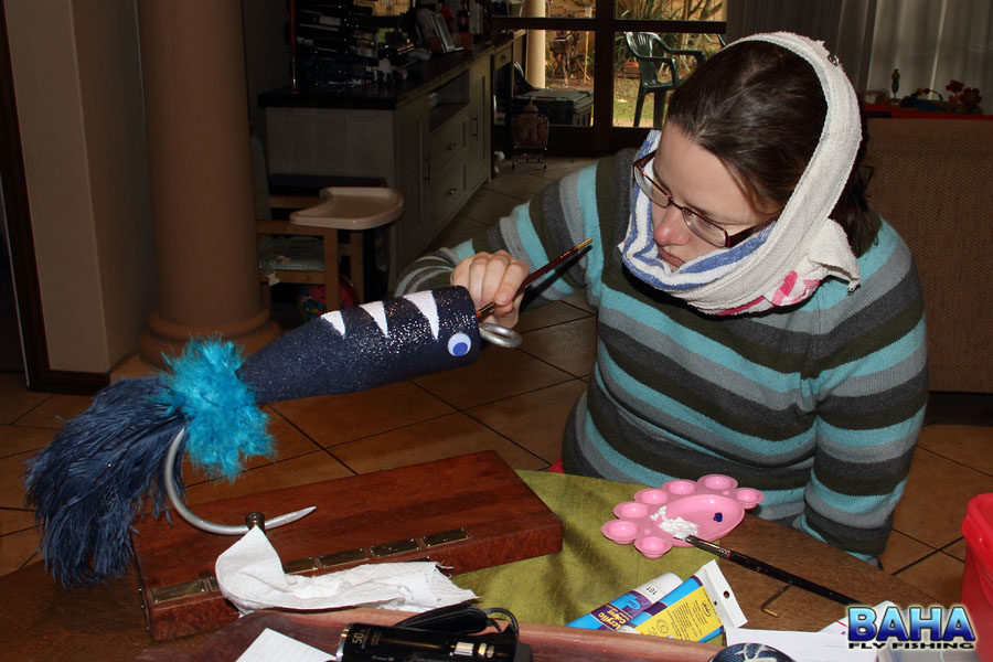 Sharon touching up Warren\'s shoddy paintwork