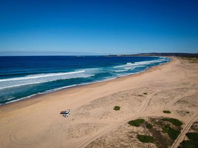 A photo of the fly fishing location, Blacksmiths Beach